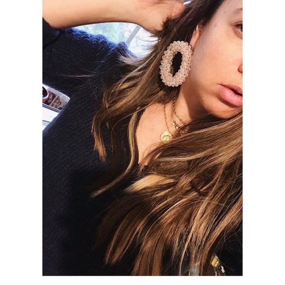Dries Van Notten beaded hoop earrings